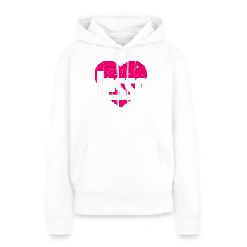 I Love Jesse Pinkes Herz Ich liebe Jesse - Frauen Premium Bio Hoodie - Weiß - Vorne - Julia (174cm)