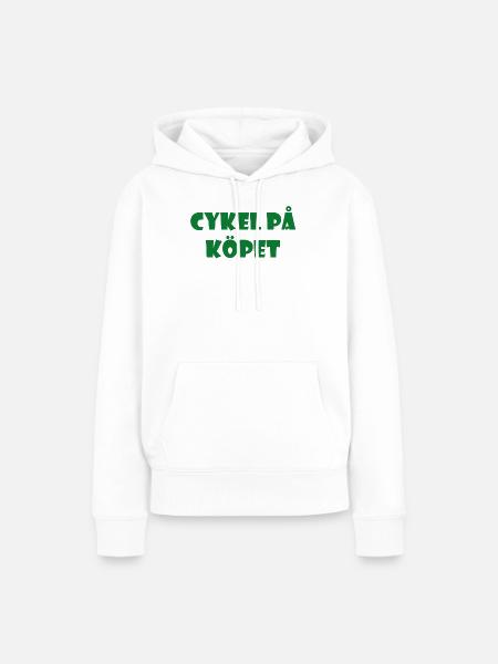 Bicycle in the Bargain – Textdesign - Frauen Premium Bio Hoodie - Weiß