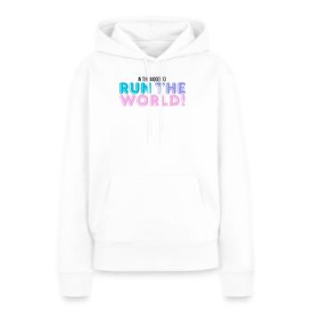 Ich regiere die Welt - Frauen Premium Bio Hoodie - Weiß - Vorne - Julia (174cm)