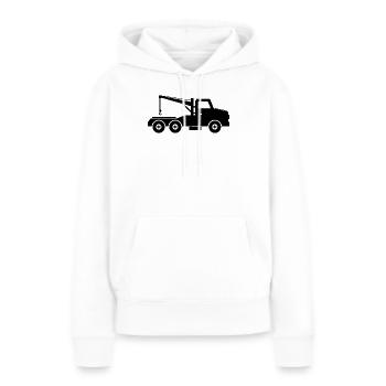 Abschleppwagen - Frauen Premium Bio Hoodie - Weiß - Vorne - Julia (174cm)