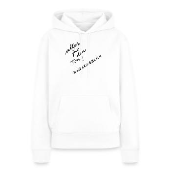 Alles für den Ton - Frauen Premium Bio Hoodie - Weiß - Vorne - Julia (174cm)