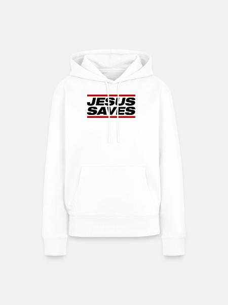 Jesus Rettet - Frauen Premium Bio Hoodie - Weiß