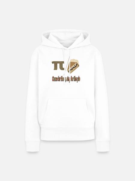 Pi Pie Pun Tee - Frauen Premium Bio Hoodie - Weiß