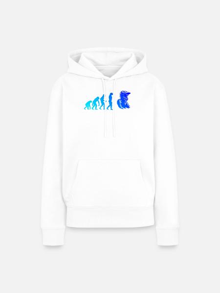 Kompaktes Motocross Design für Motocross - Frauen Premium Bio Hoodie - Weiß