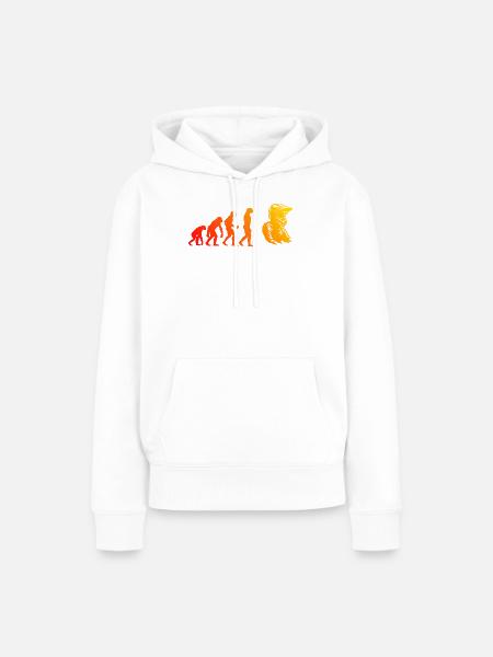 Coole Motocross Inspiration - Frauen Premium Bio Hoodie - Weiß