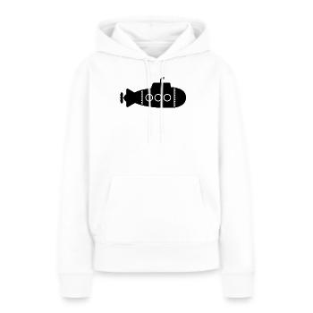 Sous-marin - Sweat à capuche Premium bio Femme - blanc - Devant - Julia (174cm)
