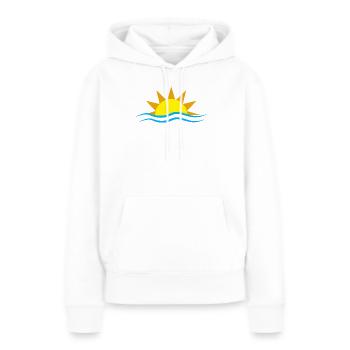 Sonnenuntergang - Frauen Premium Bio Hoodie - Weiß - Vorne - Julia (174cm)