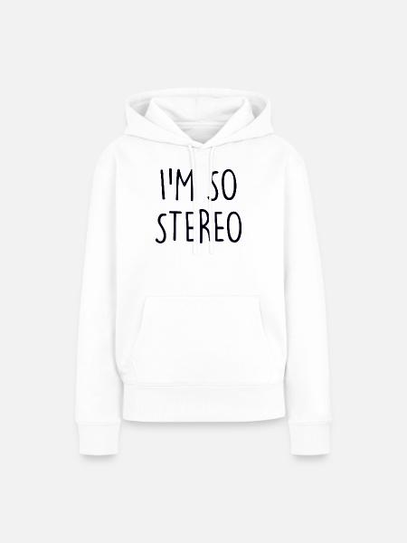 Stereo - Frauen Premium Bio Hoodie - Weiß