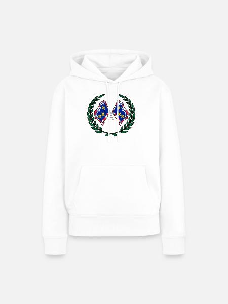 Lorbeerkranz Centre-Val de Loire - Frauen Premium Bio Hoodie - Weiß