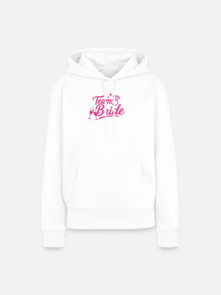 Team Braut Pink Diamond - Frauen Premium Bio Hoodie - Weiß