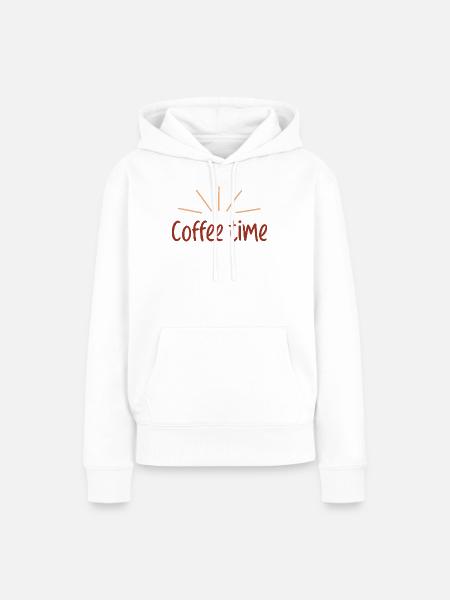 Retro Sunshine Time Kaffee - Frauen Premium Bio Hoodie - Weiß