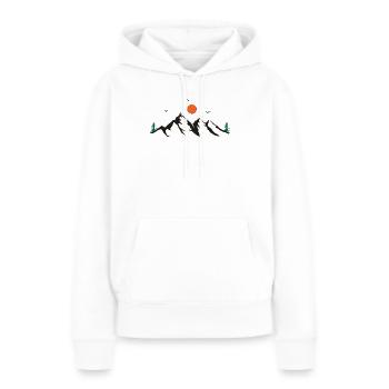 Gebirge - Frauen Premium Bio Hoodie - Weiß - Vorne - Julia (174cm)