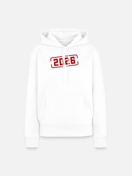 2026 Stempel - Frauen Premium Bio Hoodie - Weiß