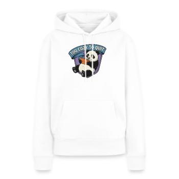 Too Cozy To Quit Panda - Frauen Premium Bio Hoodie - Weiß - Vorne - Julia (174cm)