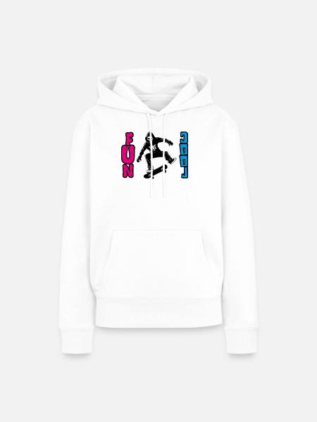 Fun_Cool - Frauen Premium Bio Hoodie - Weiß