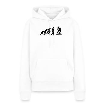 Floorball Stil für jeden Anlass - Frauen Premium Bio Hoodie - Weiß - Vorne - Julia (174cm)