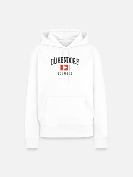 Dübendorf Schweiz Logo mit Flagge - Frauen Premium Bio Hoodie - Weiß