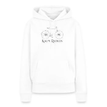 Toujours en selle – humour cycliste pour les passionnés de cyclisme - Sweat à capuche Premium bio Femme - blanc - Devant - Julia (174cm)