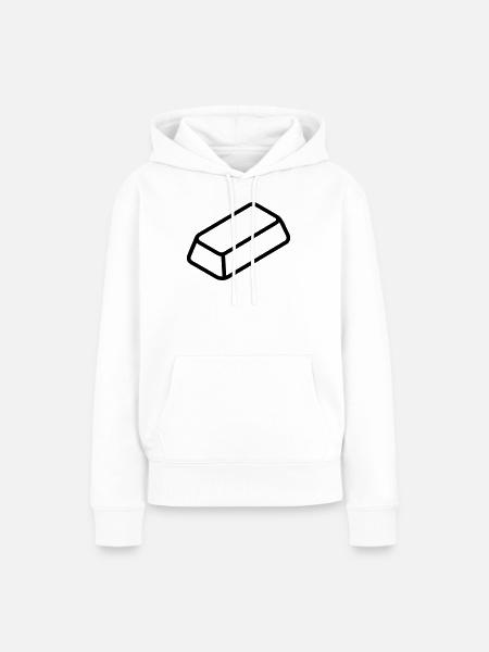 Goldbarren - Frauen Premium Bio Hoodie - Weiß