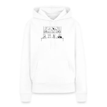 Réduction de la taxe sur le fromage souris - Sweat à capuche Premium bio Femme - blanc - Devant - Julia (174cm)