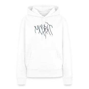 Berlin Moabit Hoodie Moabit T-Shirt. - Frauen Premium Bio Hoodie - Weiß - Vorne - Julia (174cm)