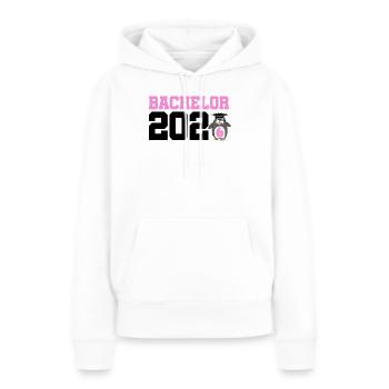 Bachelor 2026 Abschluss Promotion Sponsion - Frauen Premium Bio Hoodie - Weiß - Vorne - Julia (174cm)
