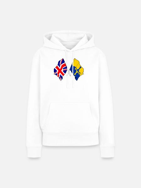 Durham & Großbritannien - Frauen Premium Bio Hoodie - Weiß