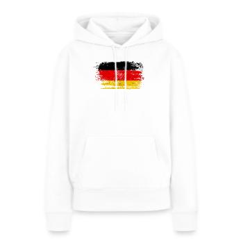 Deutschland Vintage - Adler Wappen Geschenk - Frauen Premium Bio Hoodie - Weiß - Vorne - Julia (174cm)