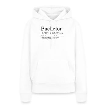 Bachelor - Frauen Premium Bio Hoodie - Weiß - Vorne - Julia (174cm)