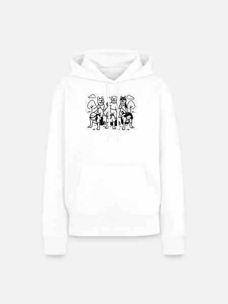 Gassi Gehen Dog Edition dog rules - Frauen Premium Bio Hoodie - Weiß