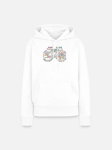 Fahrradsprachen V2 - Frauen Premium Bio Hoodie - Weiß