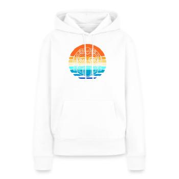 Calendrier maya inca aztèque - Sweat à capuche Premium bio Femme - blanc - Devant - Julia (174cm)