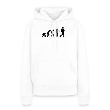 Femme randonneuse Evolution - Sweat à capuche Premium bio Femme - blanc - Devant - Julia (174cm)