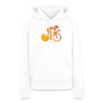 Roadbike Stil für jeden Anlass - Frauen Premium Bio Hoodie - Weiß - Vorne - Julia (174cm)