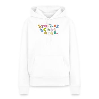 Fier écolier - Sweat à capuche Premium bio Femme - blanc - Devant - Julia (174cm)
