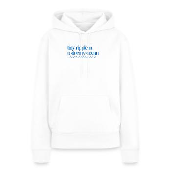 Une minuscule ondulation dans un océan orageux avec des vagues - Sweat à capuche Premium bio Femme - blanc - Devant - Julia (174cm)