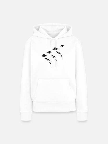 UFO Flotte Invasion Blitz Angriff - Frauen Premium Bio Hoodie - Weiß