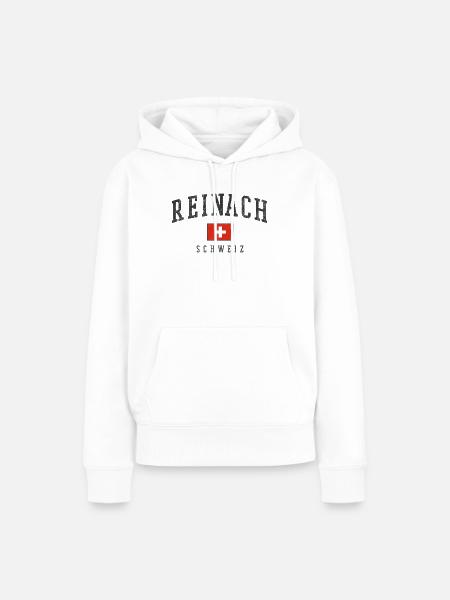 Reinach Schweiz Logo Kreuz - Frauen Premium Bio Hoodie - Weiß