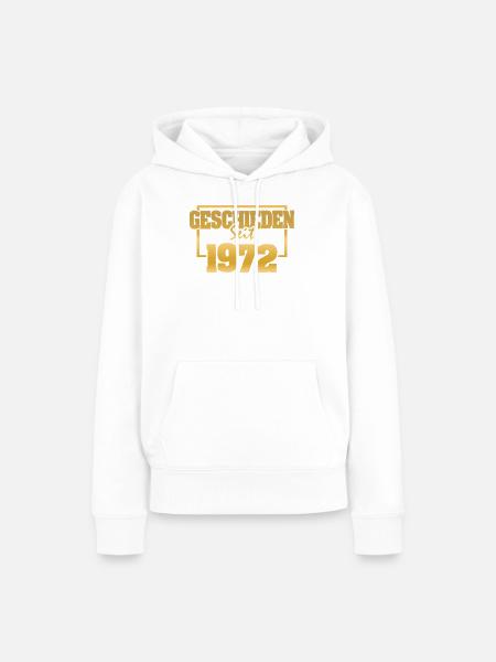 Ehefrau 1972 - Frauen Premium Bio Hoodie - Weiß