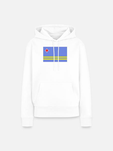 Aruba-Flagge - Frauen Premium Bio Hoodie - Weiß