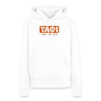 Taos - Nouveau-Mexique - États-Unis d’Amérique - Sweat à capuche Premium bio Femme - blanc - Devant - Julia (174cm)