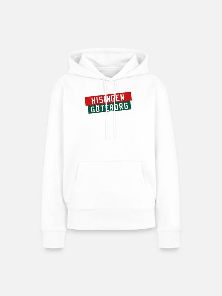 Hisingen-Göteborg-Flagge - Frauen Premium Bio Hoodie - Weiß