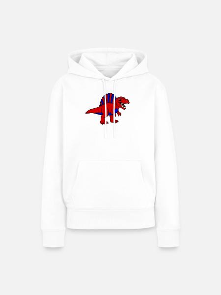 Dino - Frauen Premium Bio Hoodie - Weiß
