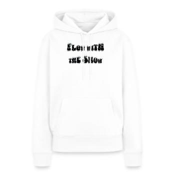 Flux avec la neige - Sweat à capuche Premium bio Femme - blanc - Devant - Julia (174cm)