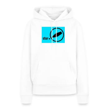 Passer à têtu - Sweat à capuche Premium bio Femme - blanc - Devant - Julia (174cm)