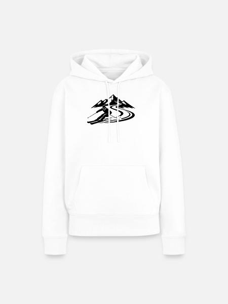 Ski Berge Piste - Frauen Premium Bio Hoodie - Weiß