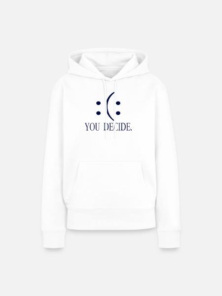 Fröhlich und Traurig - Frauen Premium Bio Hoodie - Weiß