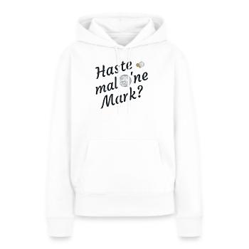Haste Mal Eine Mark Nostalgie - Frauen Premium Bio Hoodie - Weiß - Vorne - Julia (174cm)