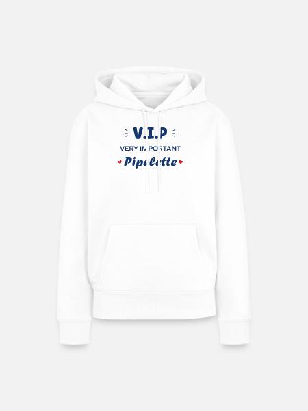 VIP-Pipelette: Königliches Geplapper - Frauen Premium Bio Hoodie - Weiß