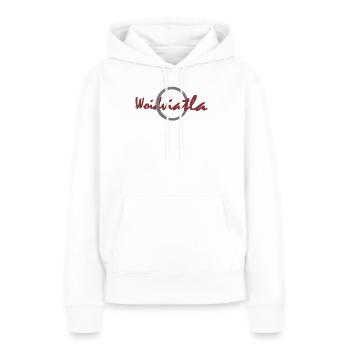 Anneau Woidviatla - Sweat à capuche Premium bio Femme - blanc - Devant - Julia (174cm)
